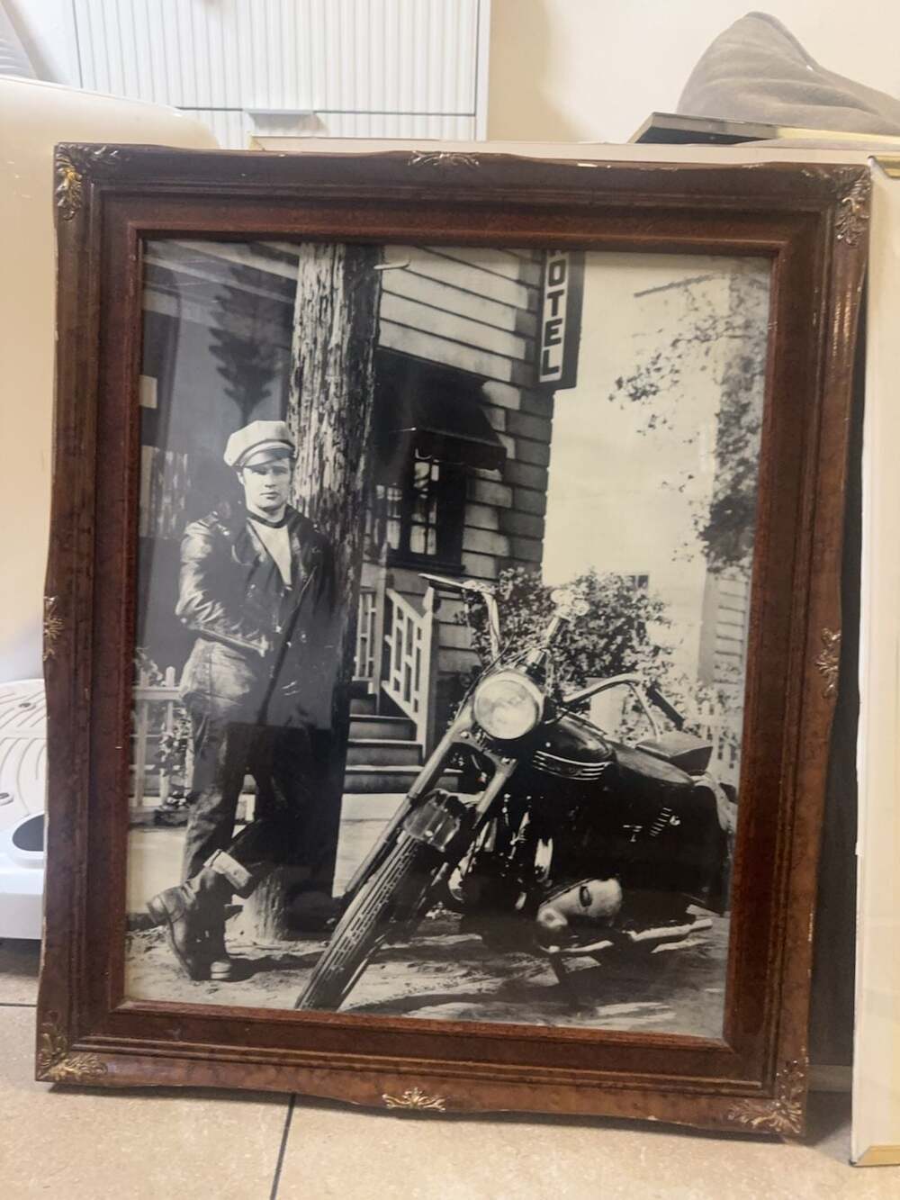 Vintage Marlon Brando The Wild One Framed Wall Art